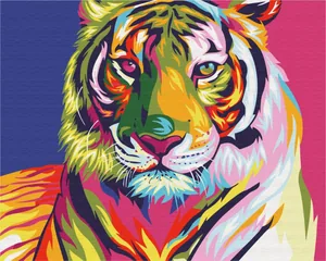Картина за номерами "Brushme" /BS9203/ "Тигр в стилі поп арт" 40*50см